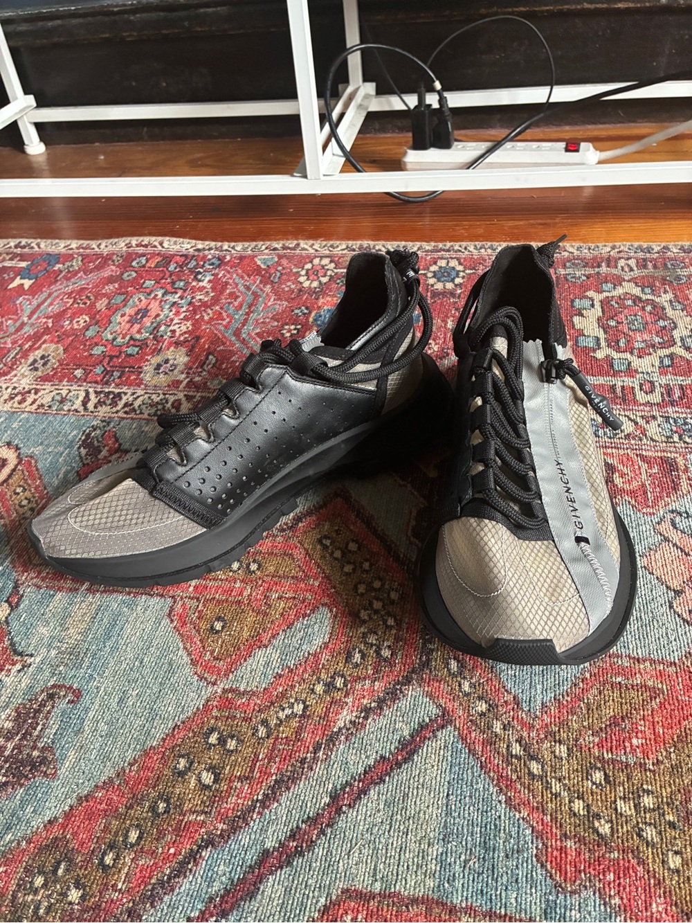 Givenchy Black and Gray Mesh-Panel Men’s Sneakers